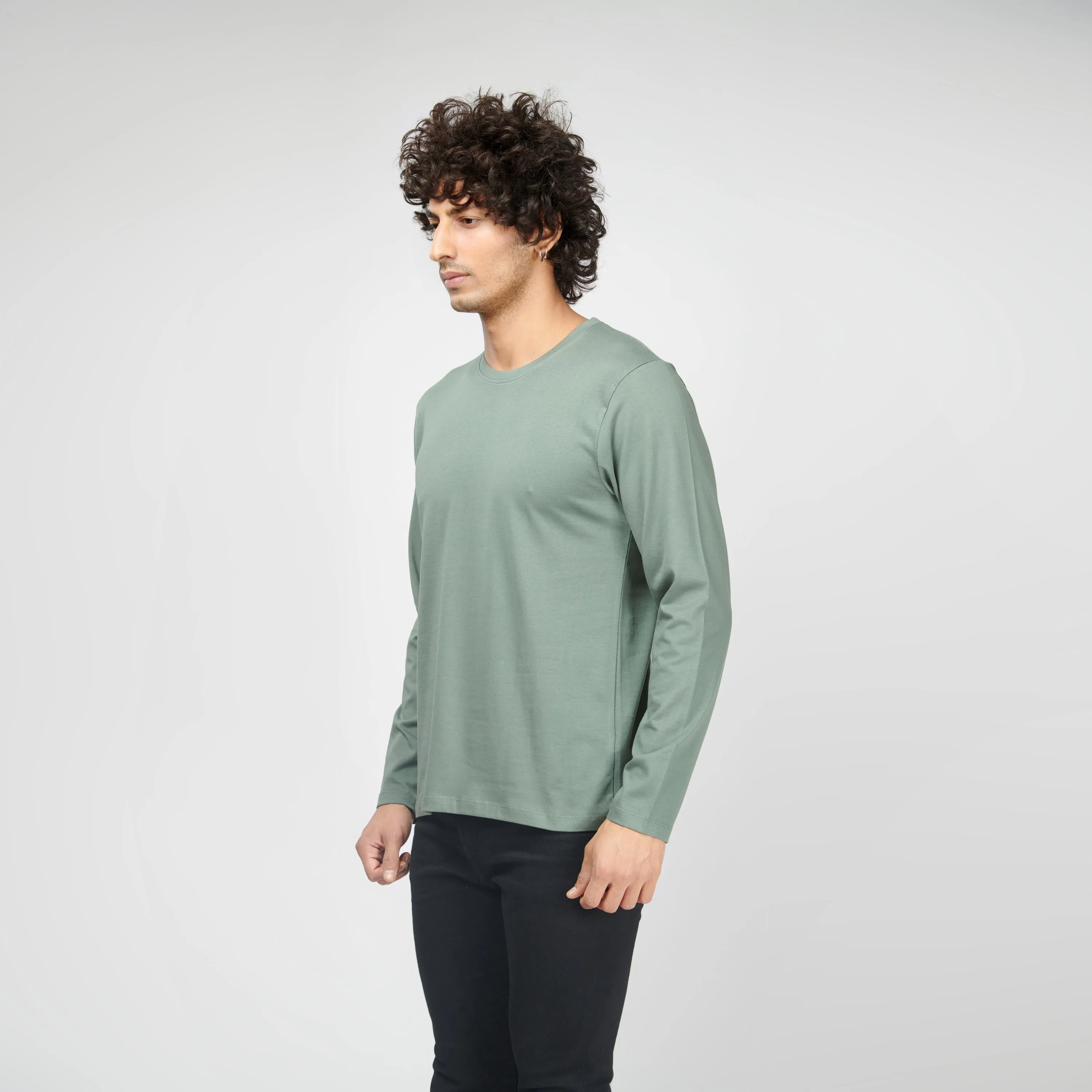 Sage Green Full Sleeve T-Shirt