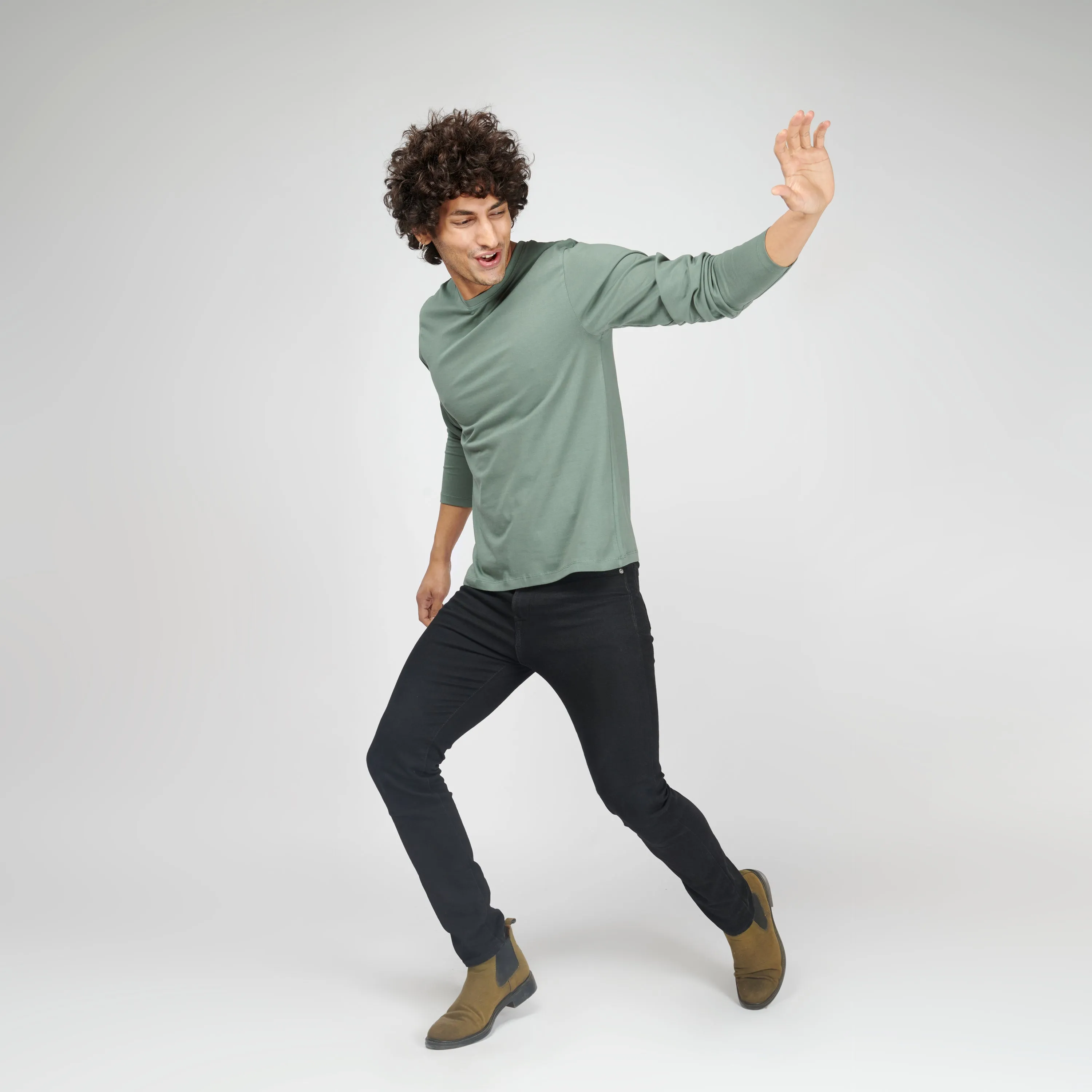 Sage Green Full Sleeve T-Shirt