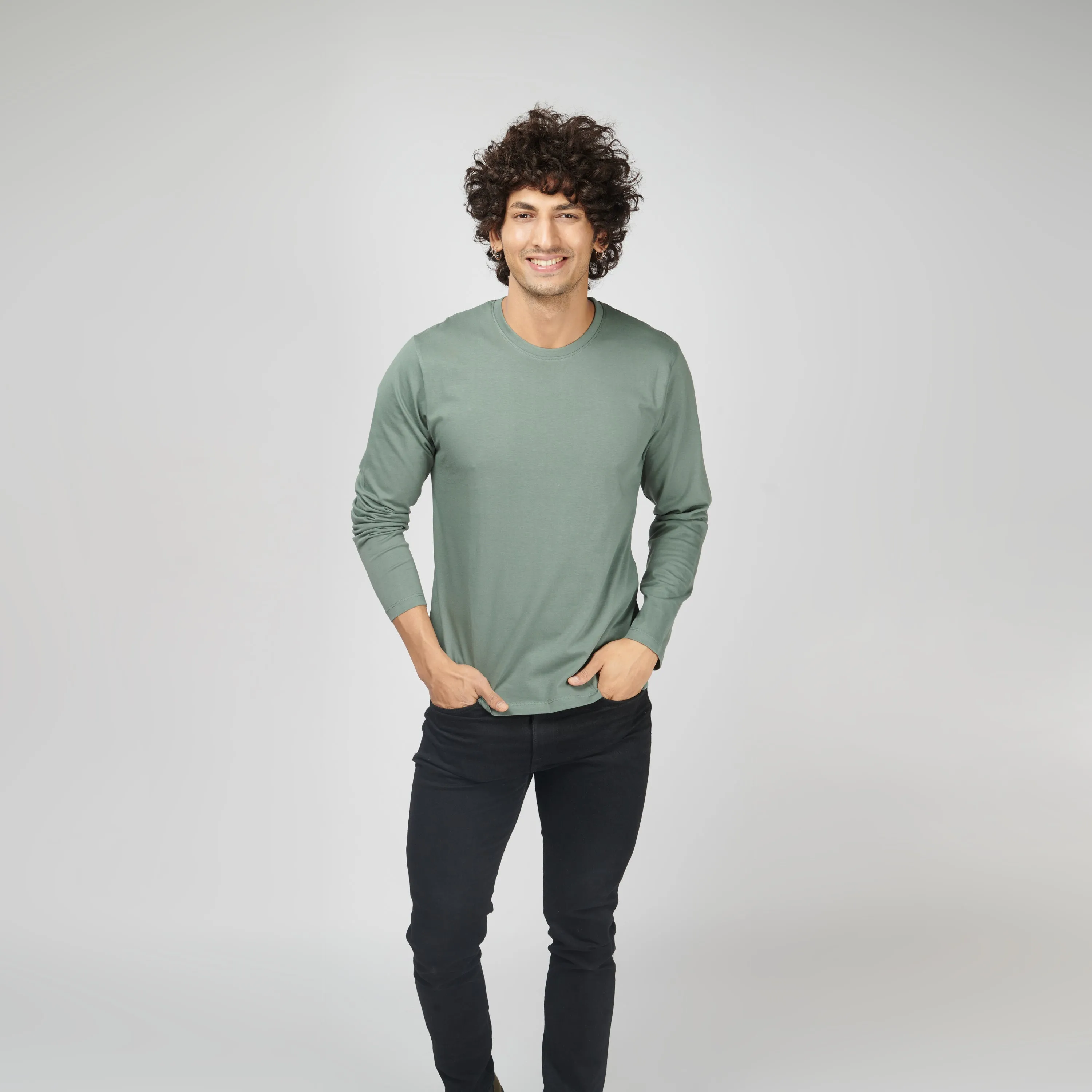 Sage Green Full Sleeve T-Shirt
