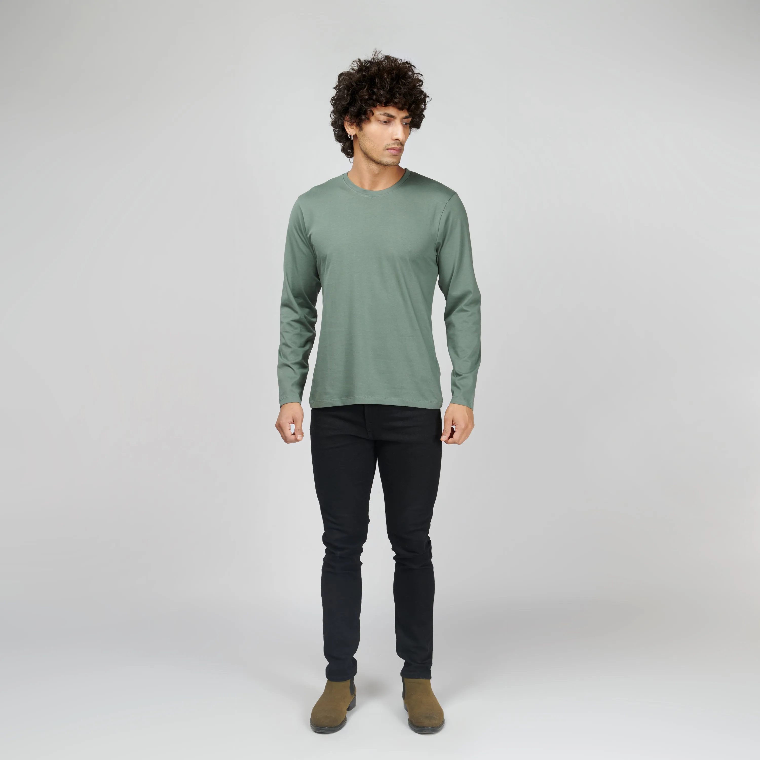 Sage Green Full Sleeve T-Shirt