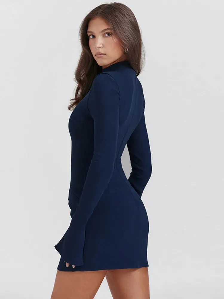 Sexy Mini Dress For Women Long Sleeve Dress Elegant