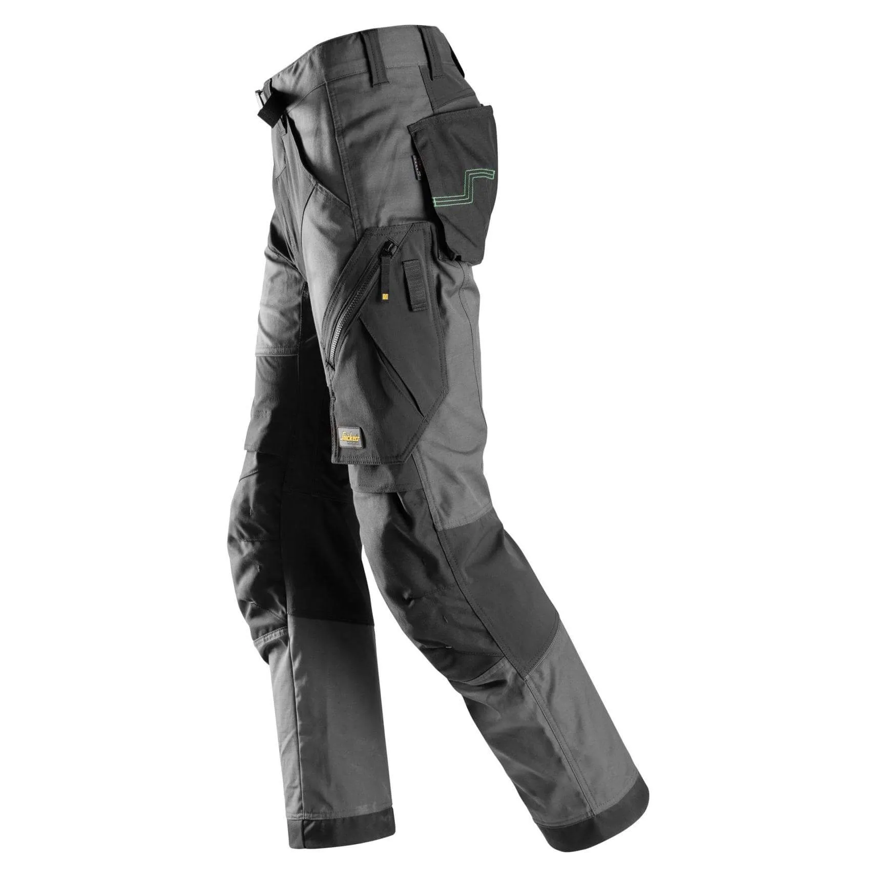 Snickers 6903 Flexiwork Lightweight Work Trousers Grey Black