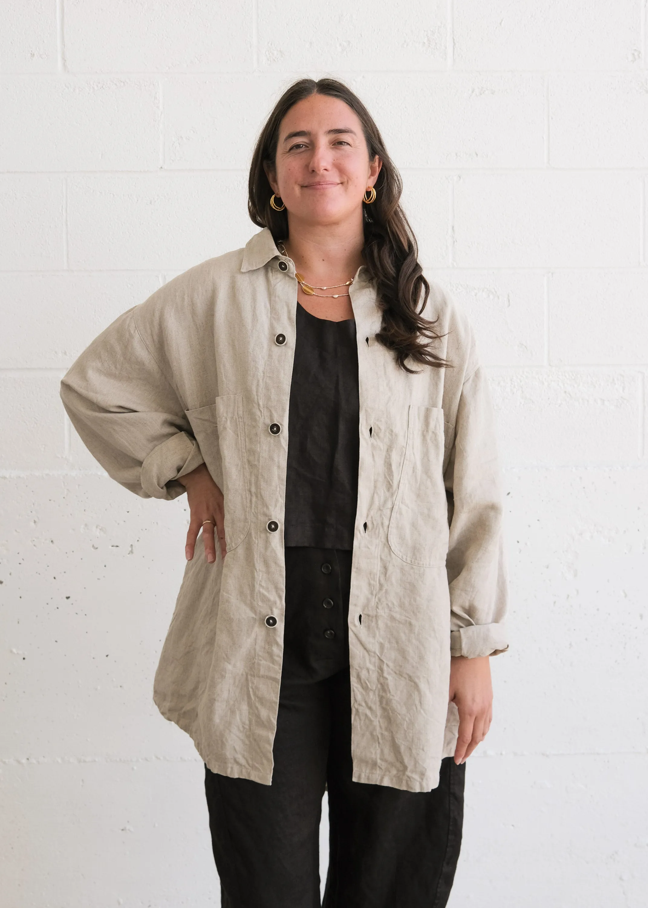 Studio Jacket - Linen - Natural