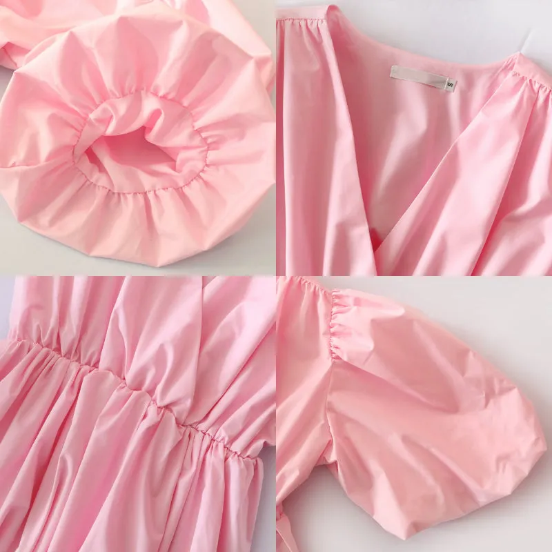 Summer Flare Puff Sleeve Casual Mini A-line Dresses