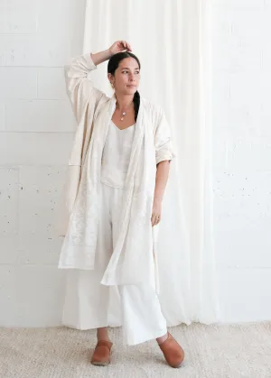 Sundar Jacket - Handwoven Cotton - Jamdani Natural