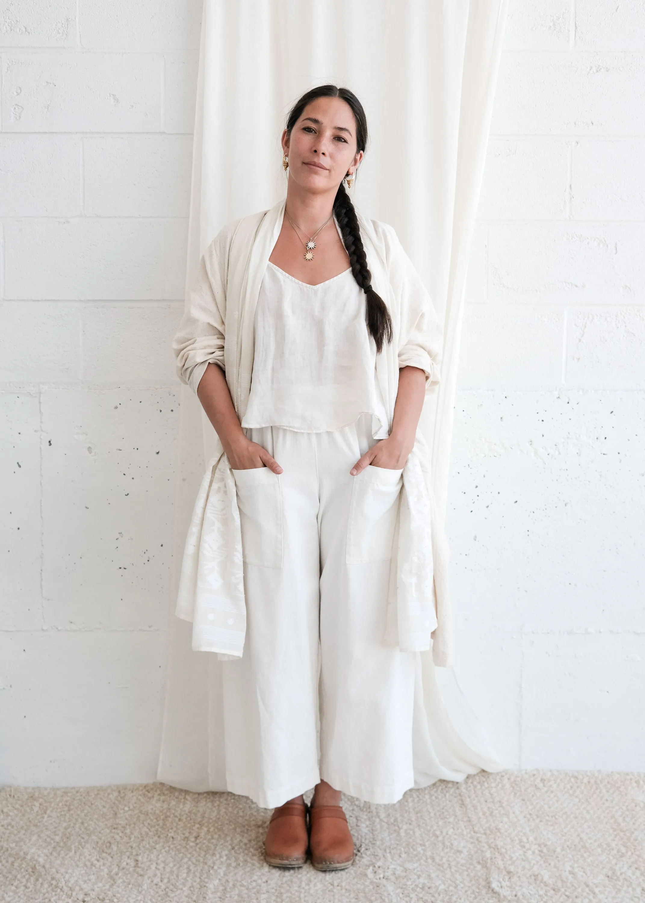 Sundar Jacket - Handwoven Cotton - Jamdani Natural