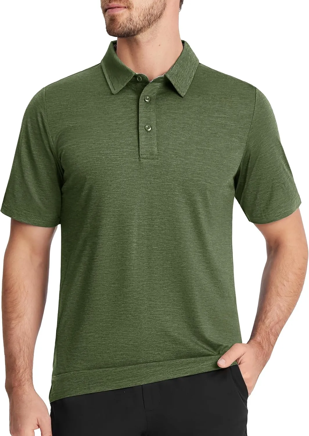 TACVASEN Men's Golf Shirts Short Sleeve Quick Dry Polo Shirts Moisture Wicking Casual Business Sports Breathable Polo