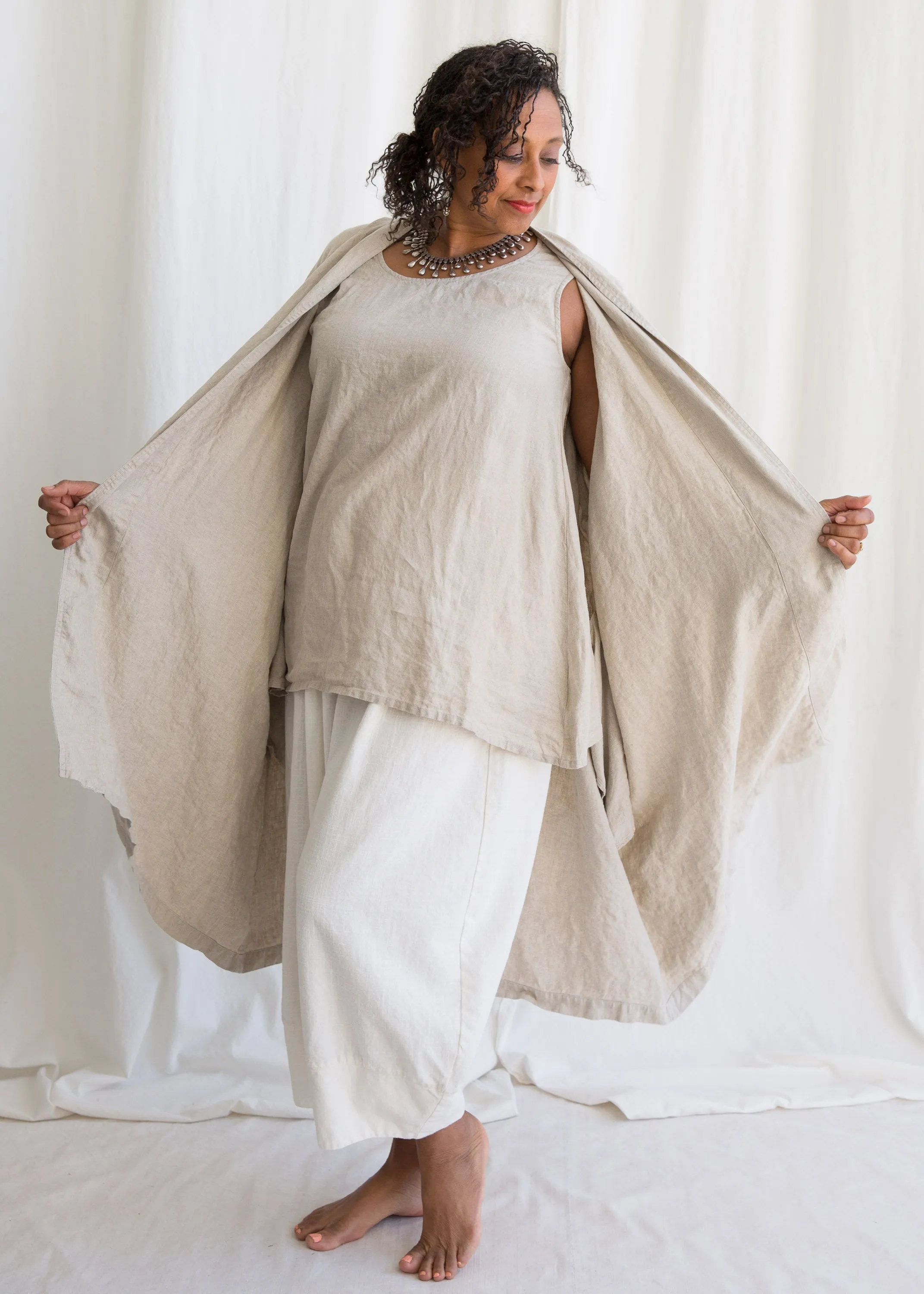 Tanda Coat - Linen - Natural