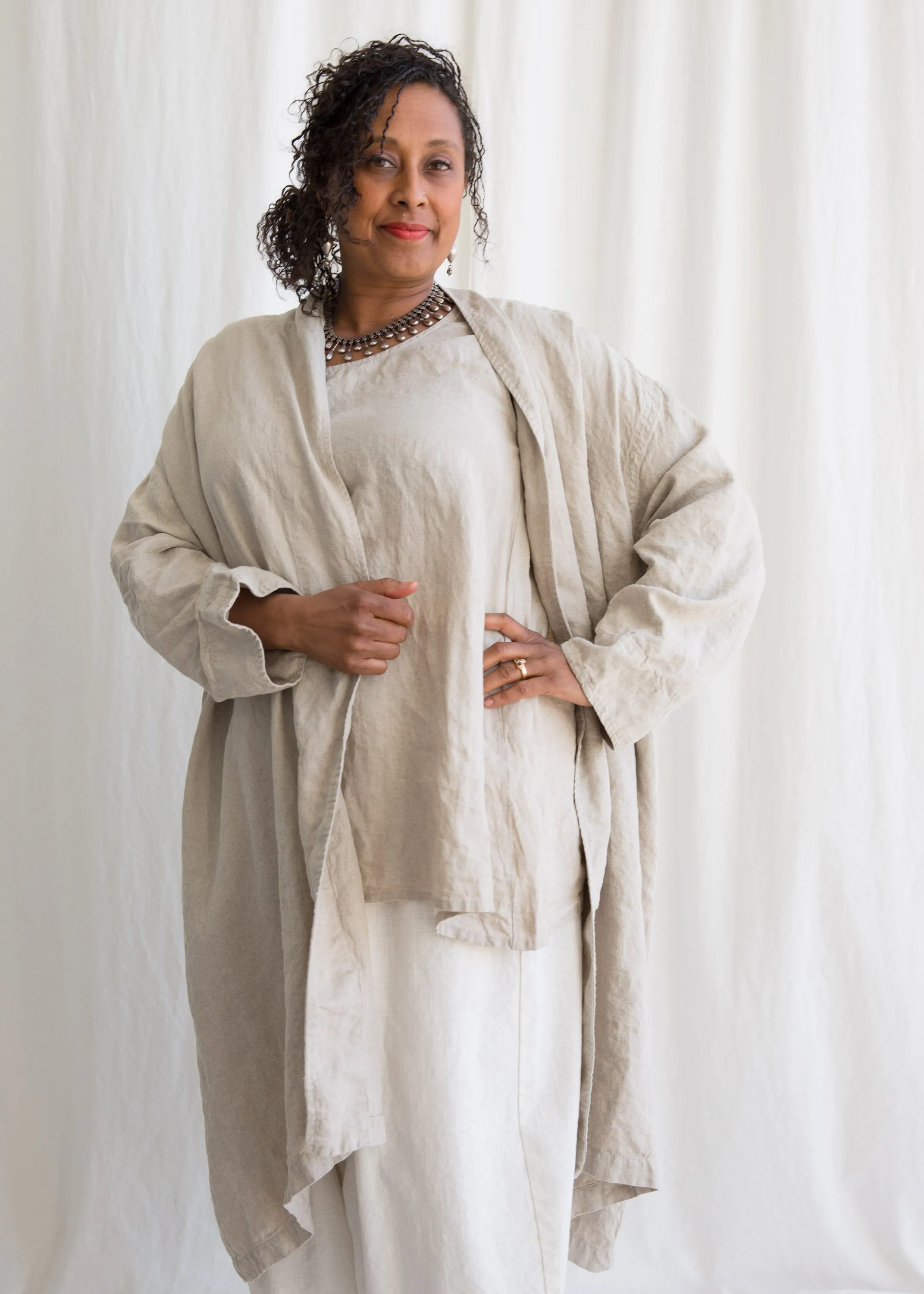 Tanda Coat - Linen - Natural