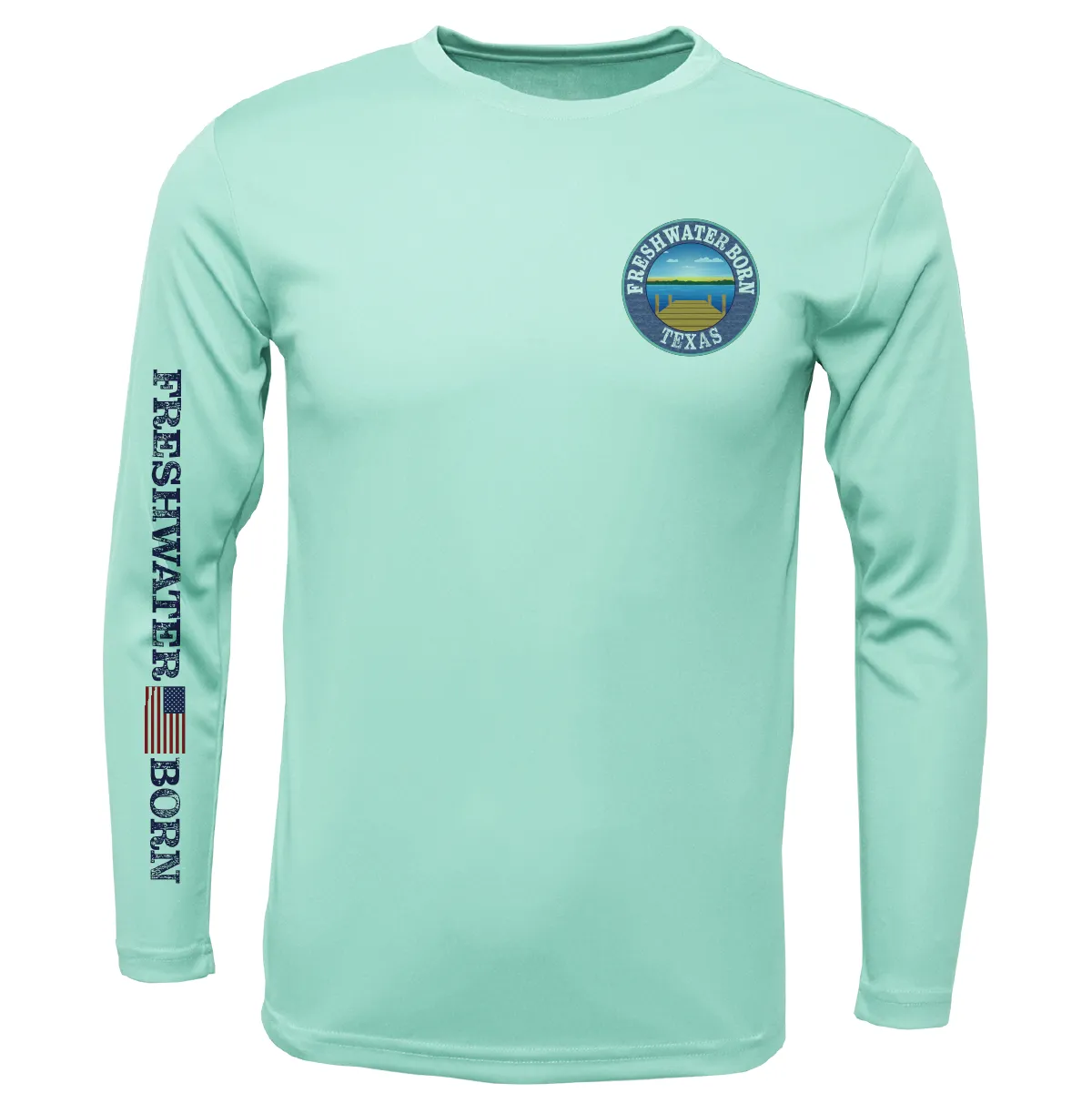 Texas Freshwater Born "All For Rum and Rum For All" Girl's Long Sleeve UPF 50  Dry-Fit Shirt