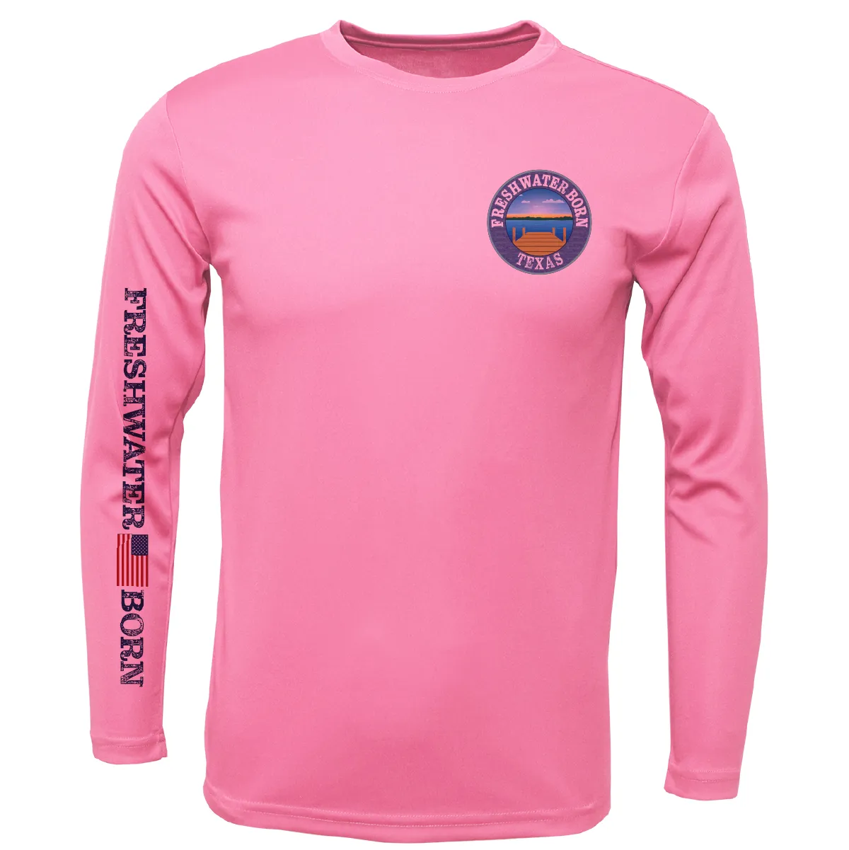 Texas Freshwater Born "All For Rum and Rum For All" Girl's Long Sleeve UPF 50  Dry-Fit Shirt