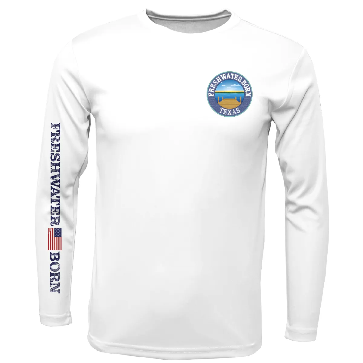 Texas Freshwater Born "All For Rum and Rum For All" Girl's Long Sleeve UPF 50  Dry-Fit Shirt