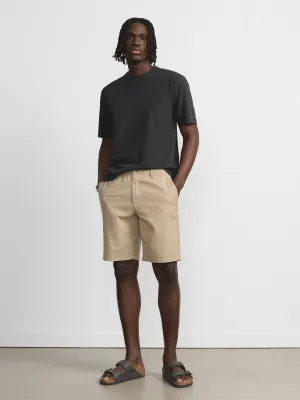 The Joey Straight Canvas Short in Sandstone