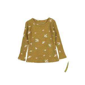 The Printed Long Sleeve Tee - Golden Floral