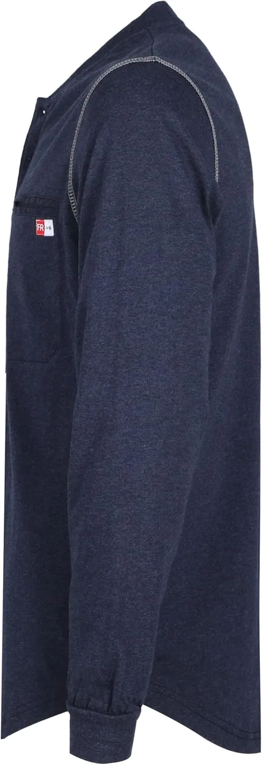 TICOMELA FR Shirts for Men 6oz Flame Retardant Mesh Breathable T-Shirt NFPA2112 Fire Retardant Henley Shirts