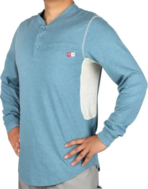 TICOMELA FR Shirts for Men 6oz Flame Retardant Mesh Breathable T-Shirt NFPA2112 Fire Retardant Henley Shirts