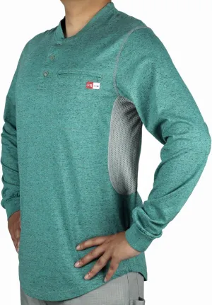 TICOMELA FR Shirts for Men 6oz Flame Retardant Mesh Breathable T-Shirt NFPA2112 Fire Retardant Henley Shirts