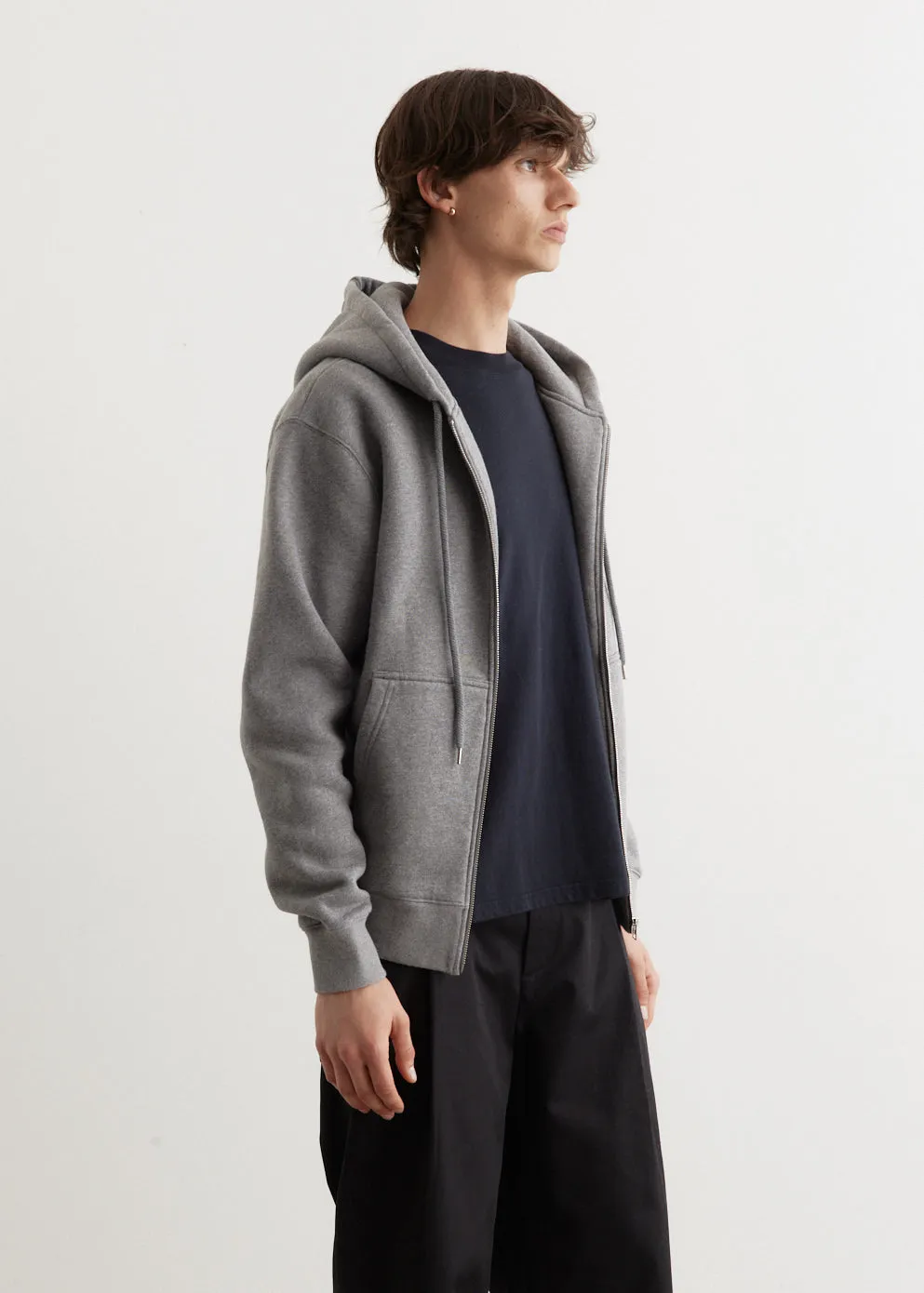 Tonal Fox Head Patch Comfort Zipped Hoodie