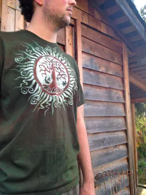 Tree of Life Organic Cotton T-shirt - Custom Made Batik