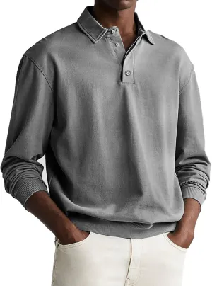 Tshirts Shirts for Men Sweater Solid Color Casual Long Sleeved Pullover Sweater Mens T Shirts Casual Stylish 2xlt