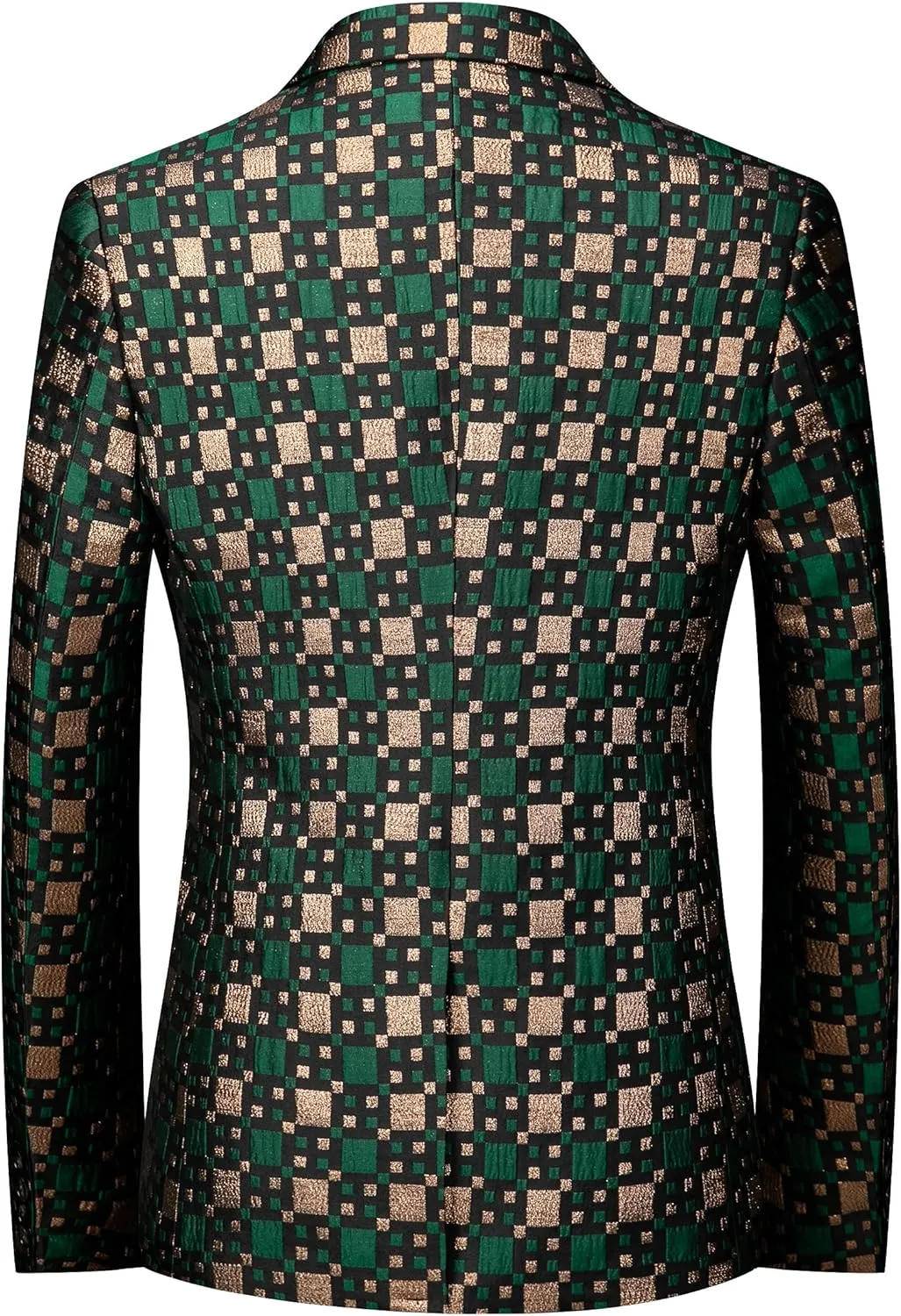 UNINUKOO Mens Blazer Jacket Plaid Slim Fit Casual Party Prom Ligthweight Sport Coat Suit Separates