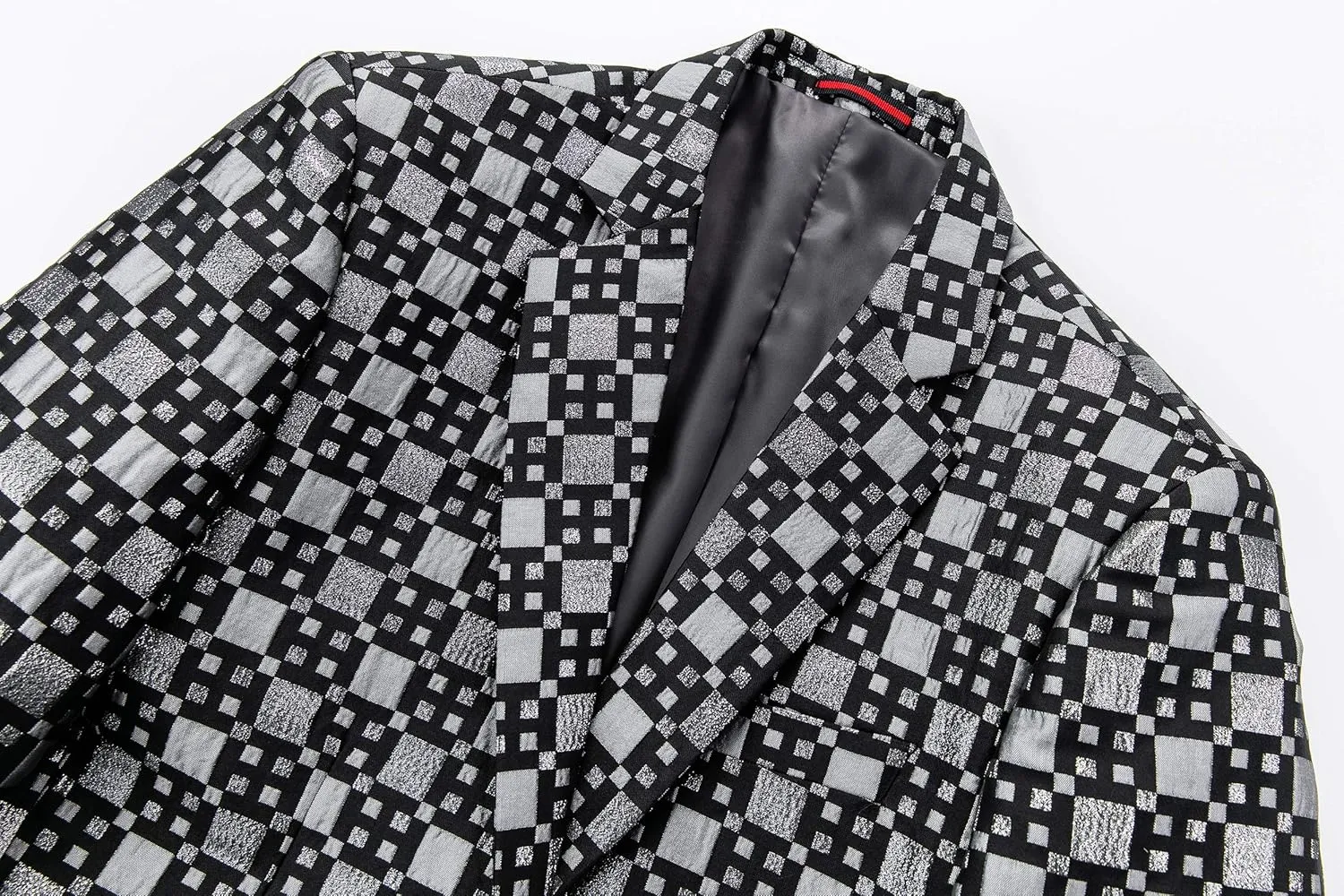 UNINUKOO Mens Blazer Jacket Plaid Slim Fit Casual Party Prom Ligthweight Sport Coat Suit Separates