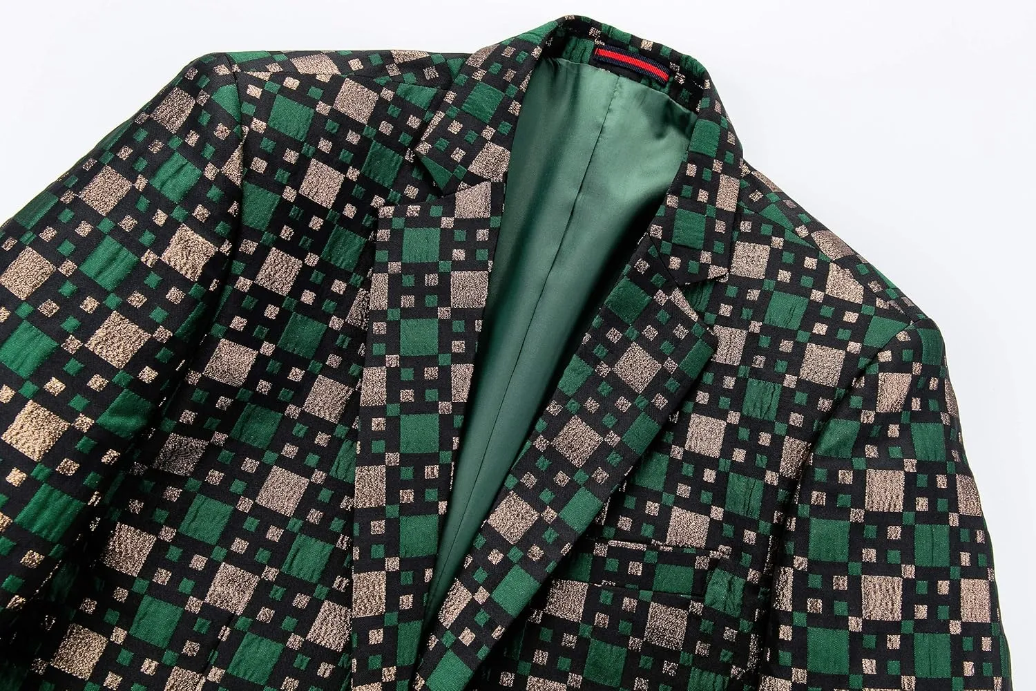 UNINUKOO Mens Blazer Jacket Plaid Slim Fit Casual Party Prom Ligthweight Sport Coat Suit Separates