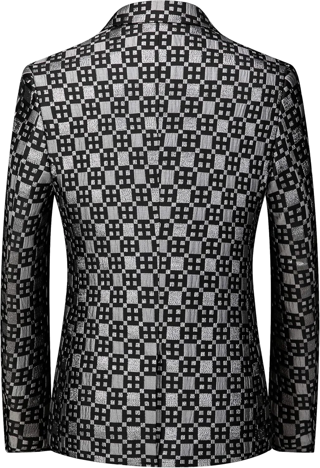 UNINUKOO Mens Blazer Jacket Plaid Slim Fit Casual Party Prom Ligthweight Sport Coat Suit Separates