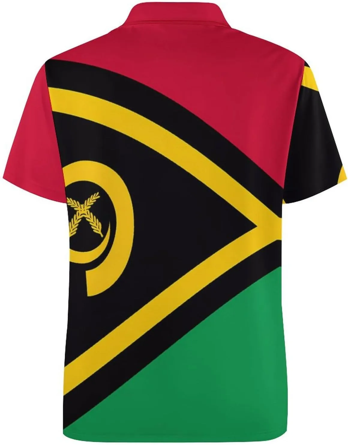 Vanuatu Flag Mens Polo Shirts Quick Dry Short Sleeve T-shirts Slim Tennis Collared Tees Tops