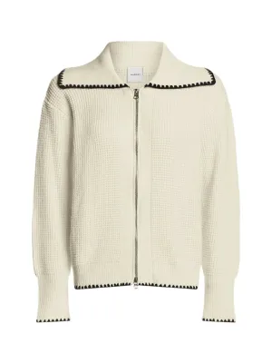 Varley Sibley Soft Knit Jacket in Egret