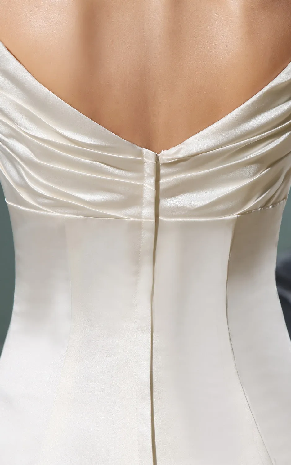 Vibrant V-Neck A-Line Deep Gown With Pick-Up Hem-GC_705036