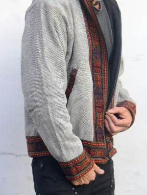 Warm natural winter tribal jacket