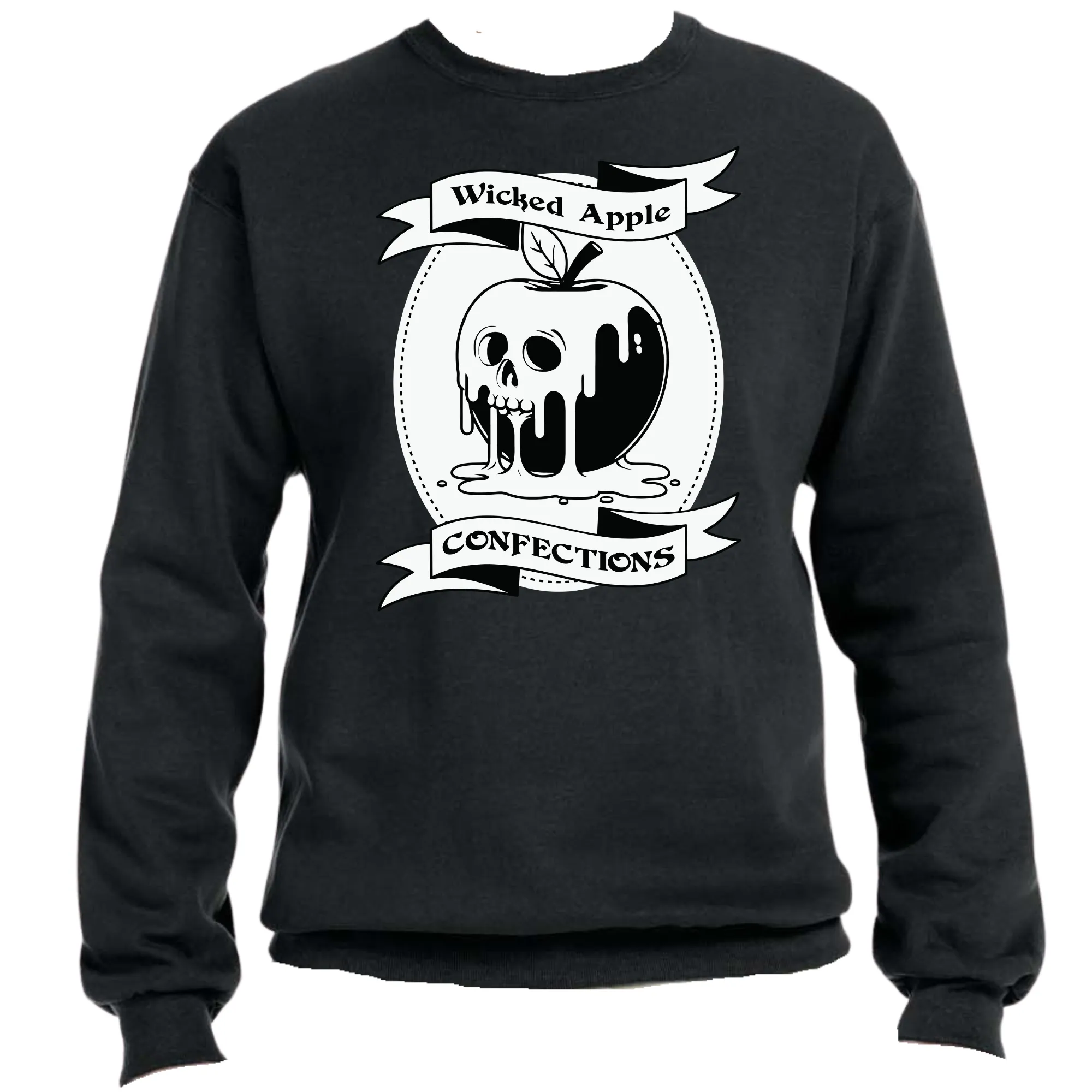Wicked Apple Confections Scary Halloween Sweatshirt | Easy Ready-to-Press, Custom Halloween Apparel