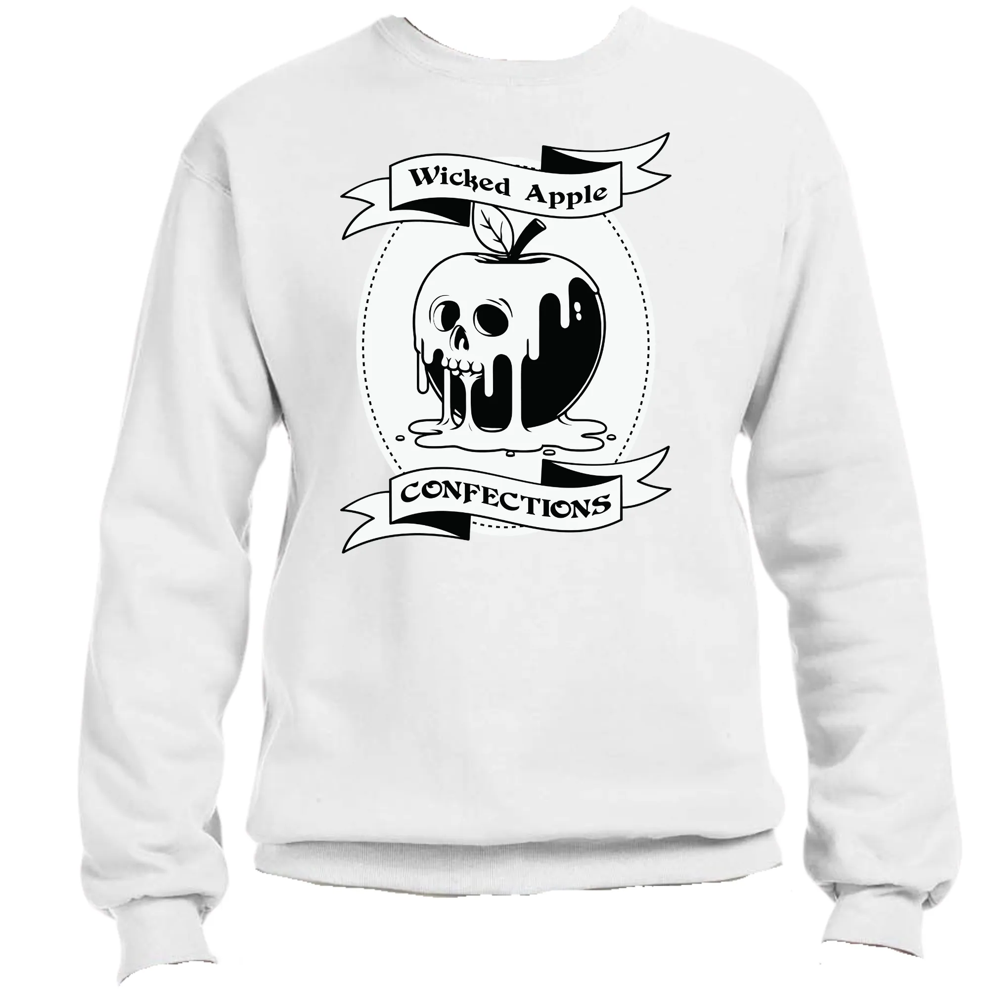 Wicked Apple Confections Scary Halloween Sweatshirt | Easy Ready-to-Press, Custom Halloween Apparel