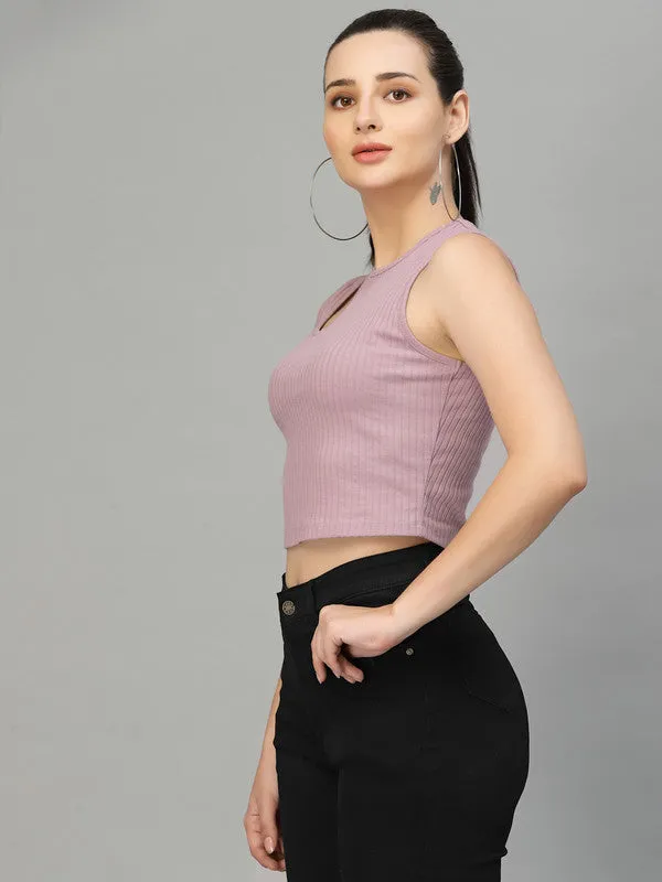 Women Lavender Odour Free Cut Out Tank Top
