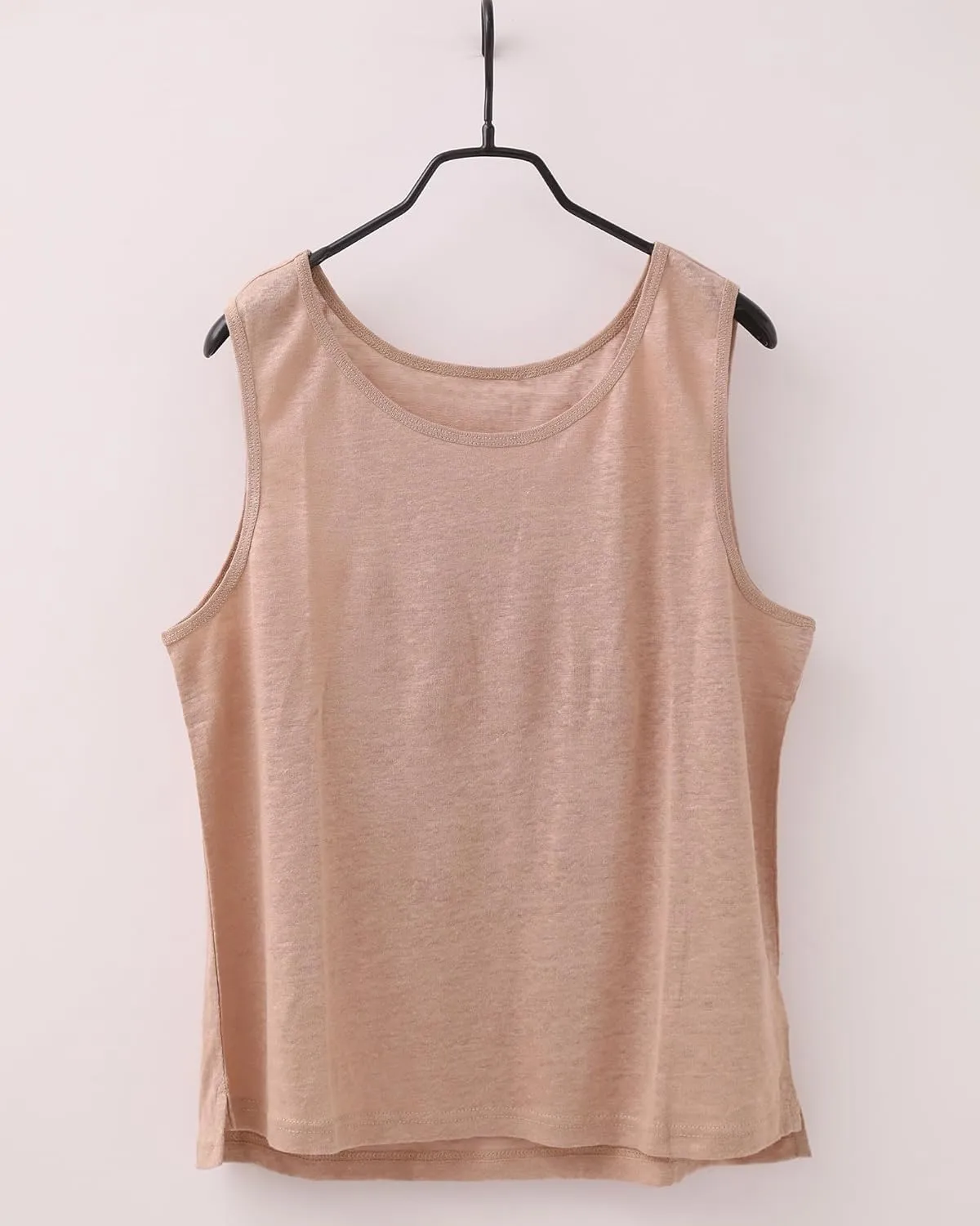Women's Cotton Linen Camisole Tank Top Breathable T-Shirt Blouse Tank Summer Sleeveless Shirts