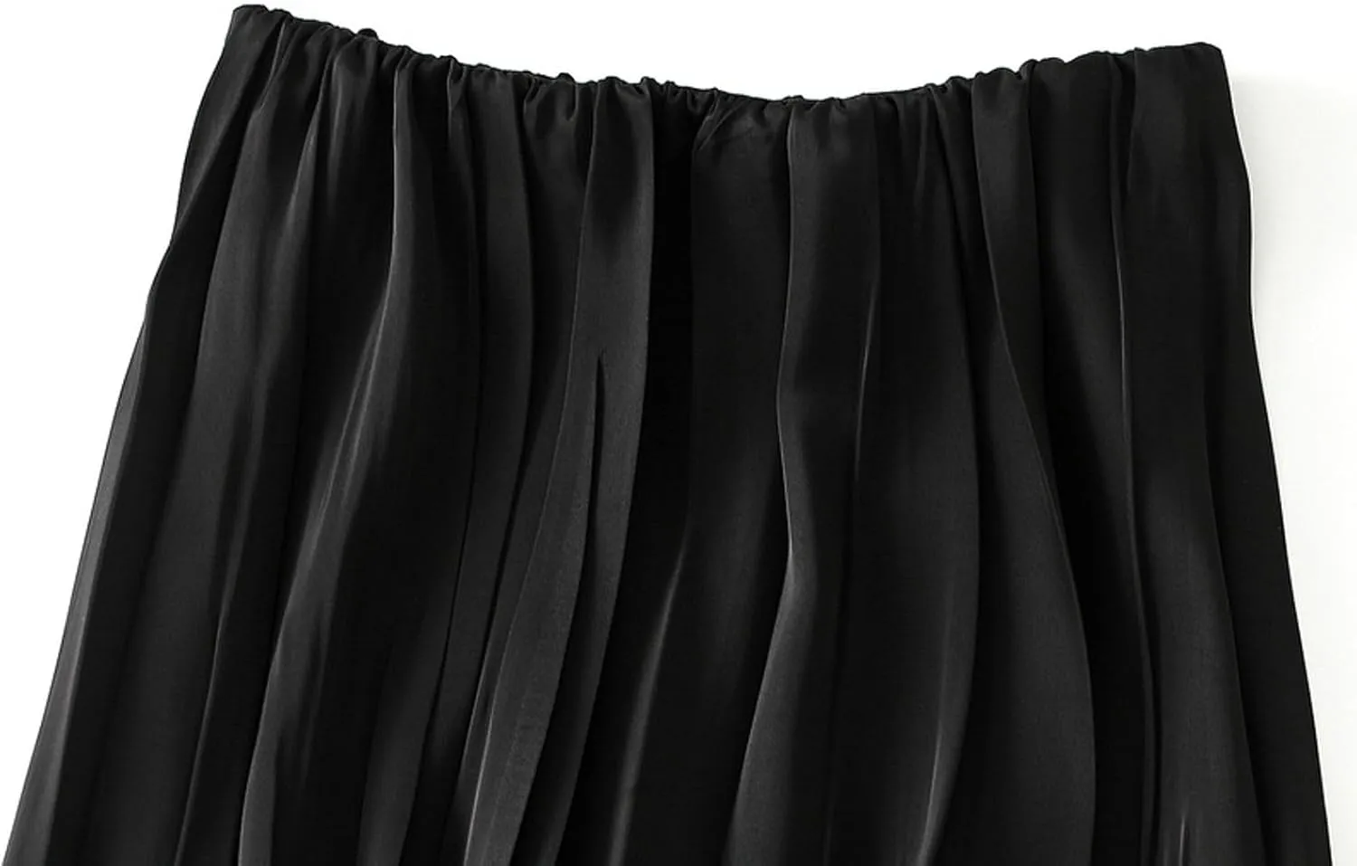 Women's Pleated Skirt Elegant A-Line High Waist Crinkled Midi Skirts Casual Summer Outfits