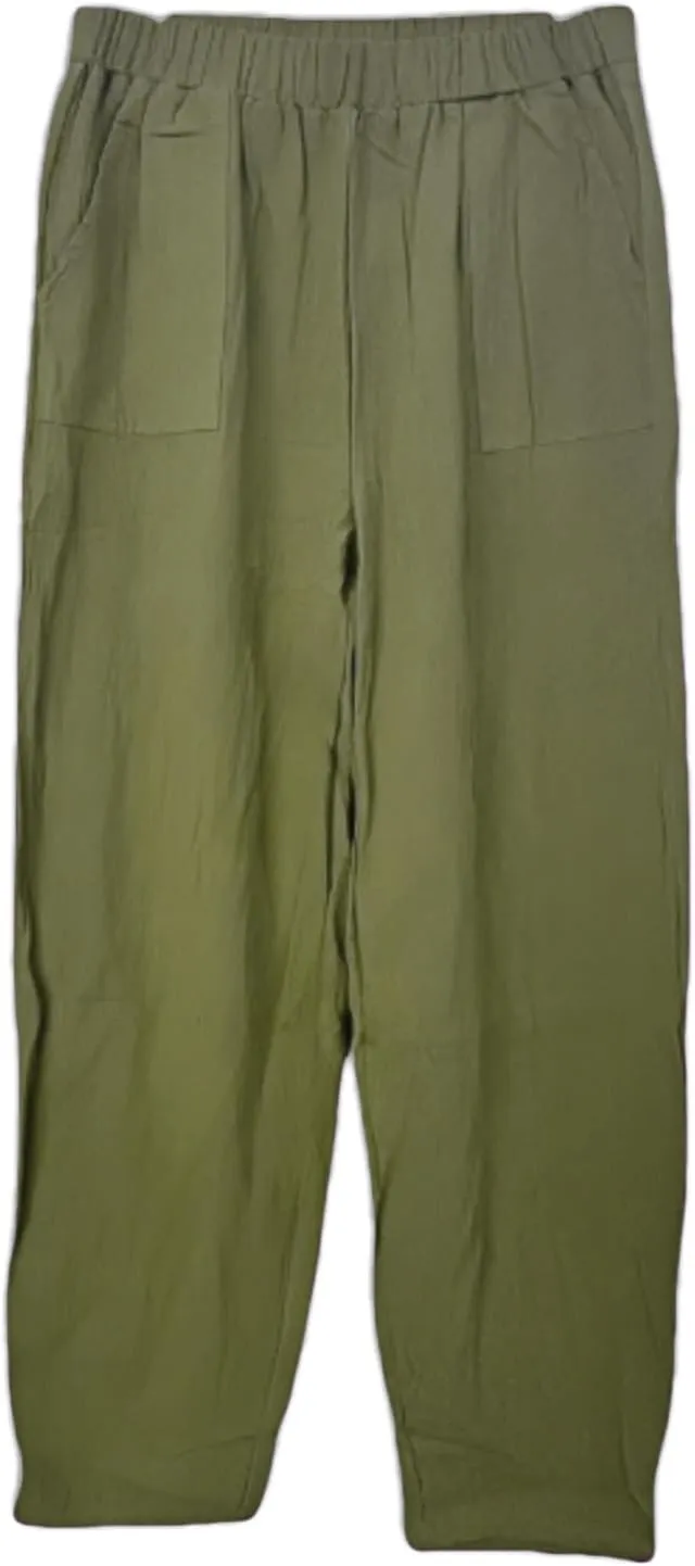 Womens Plus Size Linen Pants 2025 Casual Loose High Waisted Pants Beach Pants Summer Lounge Comfy Trousers with Pockets
