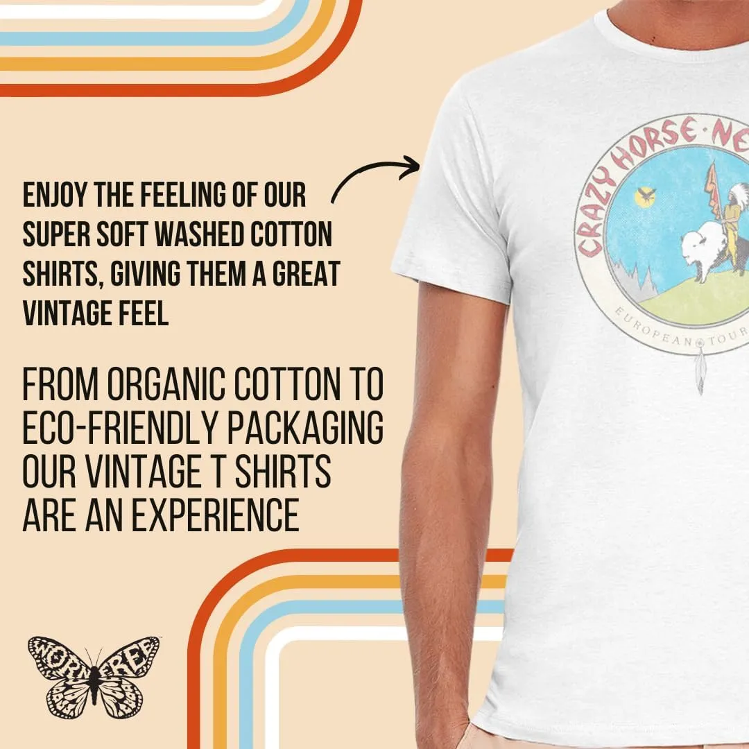 Worn Free Neil Young Vintage T Shirts - Remake 1976 Tour - Organic Cotton