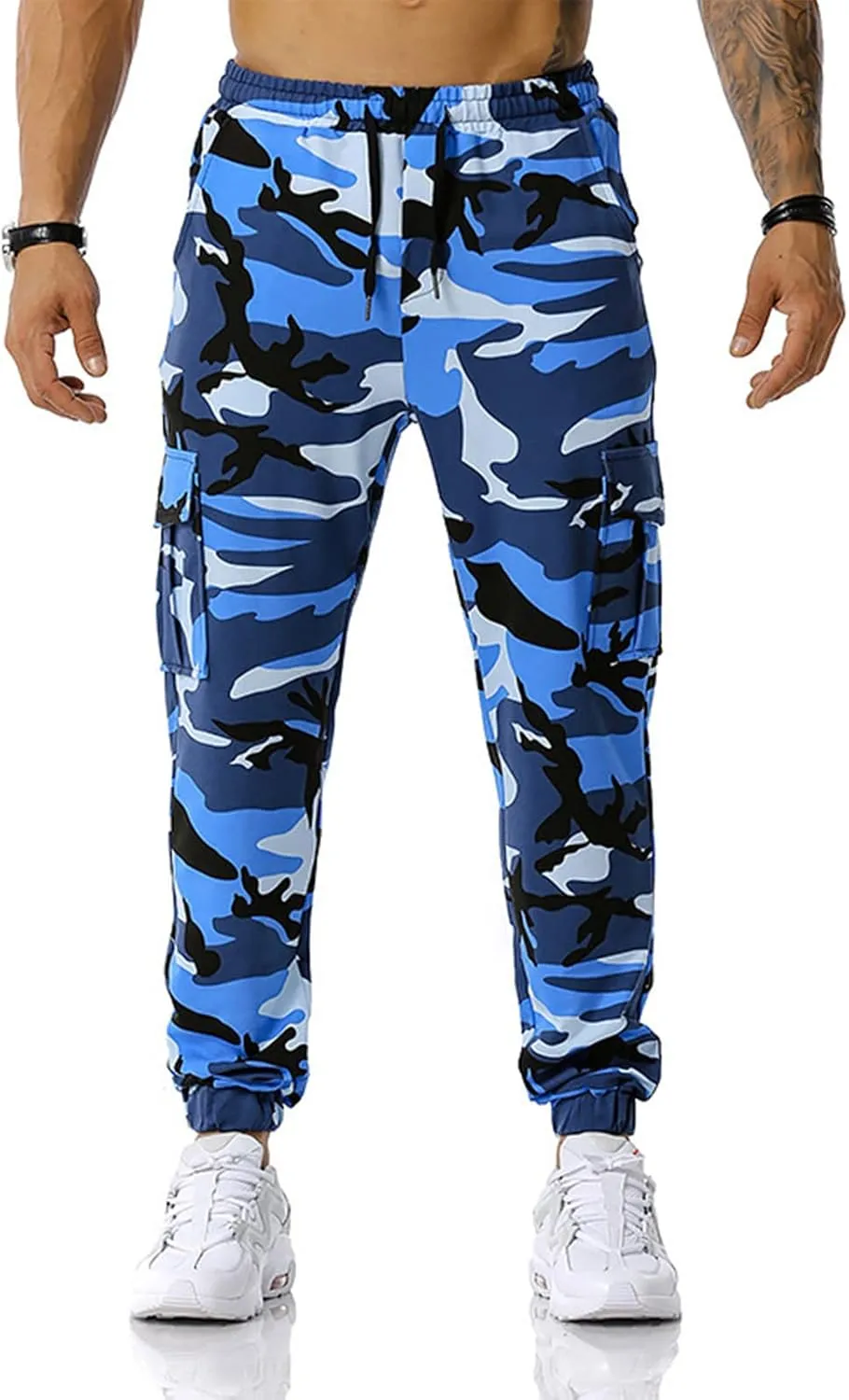 Ymosrh Mens Pants Cargo Men Jeans Solid Color Ripped Holes Frayed Gradient Washed Trousers Chino Pants