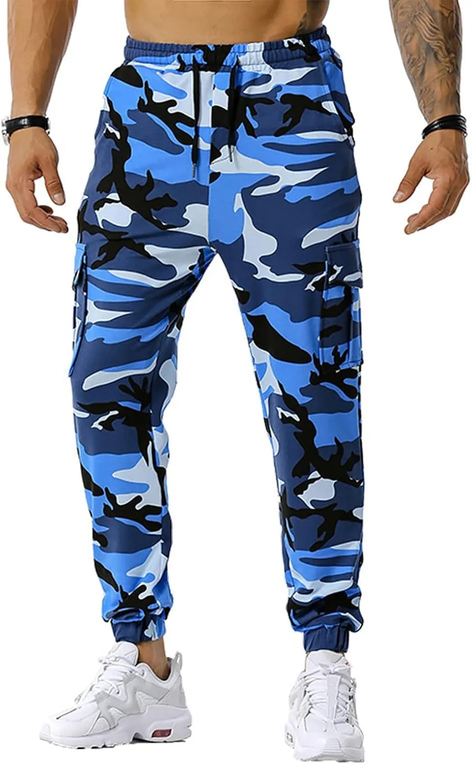 Ymosrh Mens Pants Cargo Men Jeans Solid Color Ripped Holes Frayed Gradient Washed Trousers Chino Pants